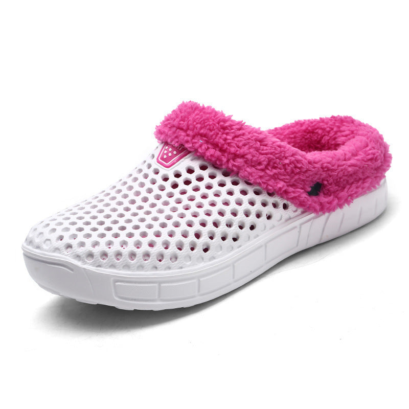 Fuzzy Plush Indoor Clogs for Couples