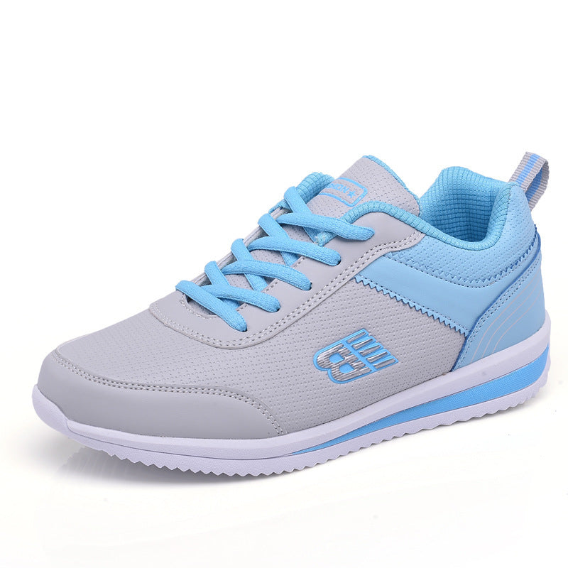 Women's Leather-Style Casual Sneakers