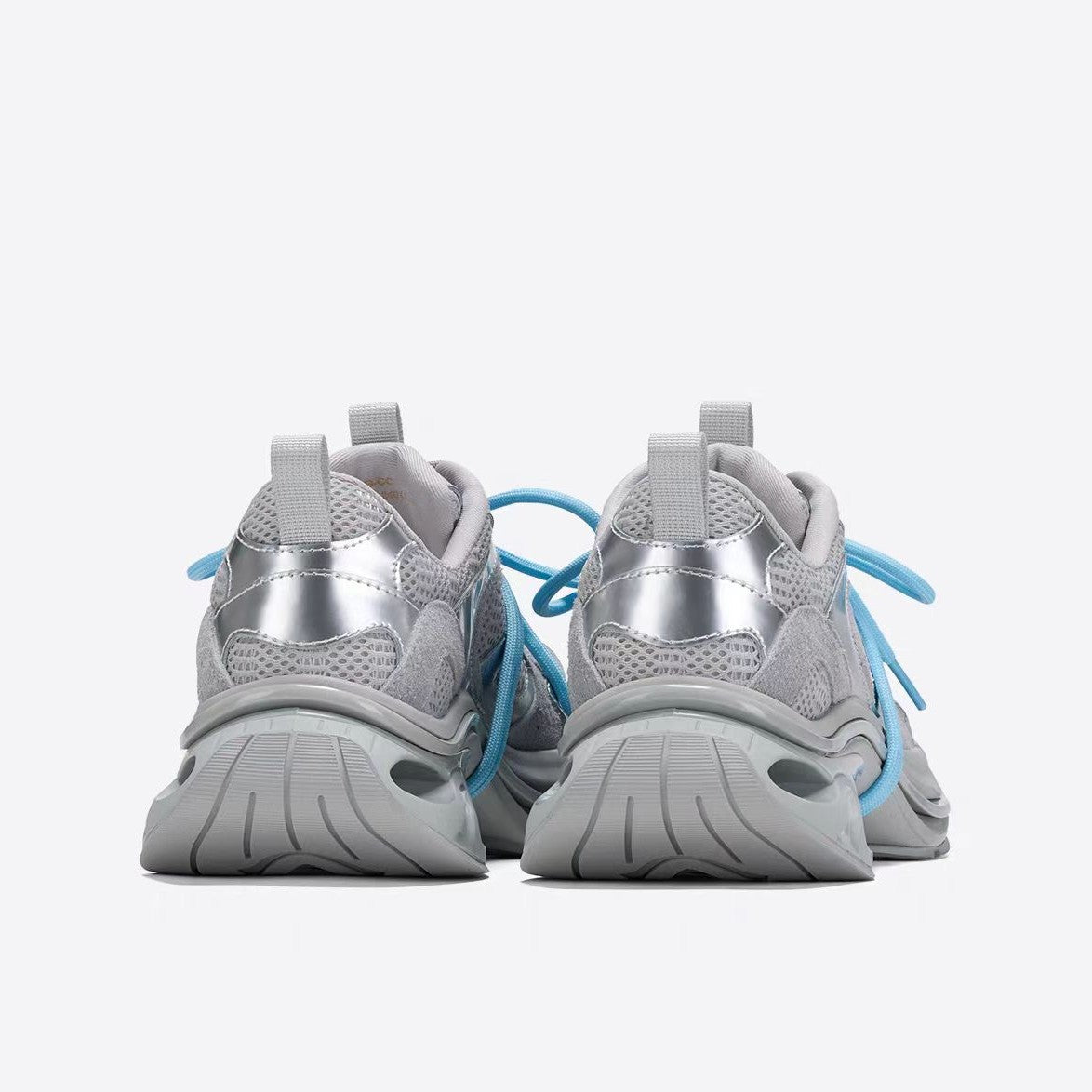 Women's Chunky Breathable Silver Sneakers