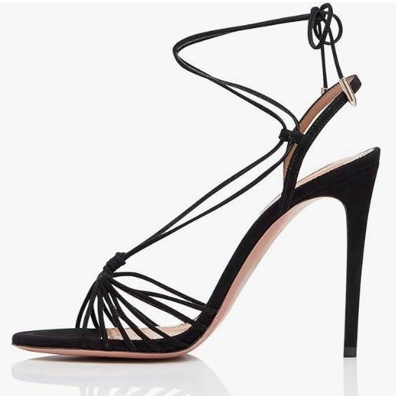 Women's Strappy Fish-Mouth Stiletto Sandals
