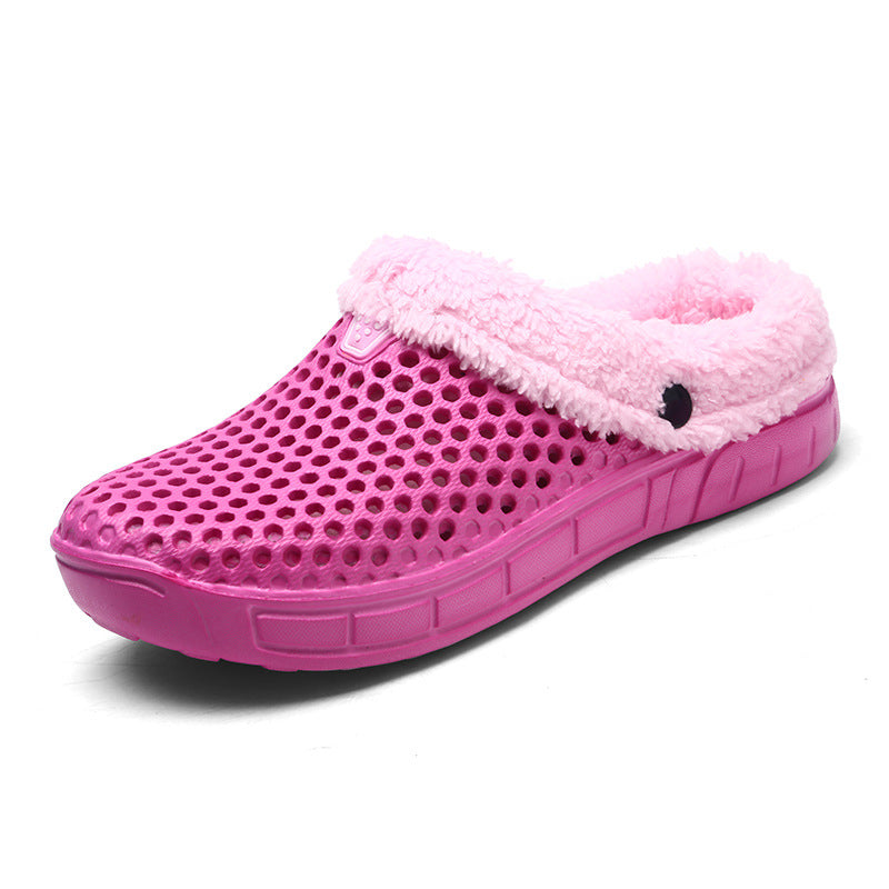 Fuzzy Plush Indoor Clogs for Couples