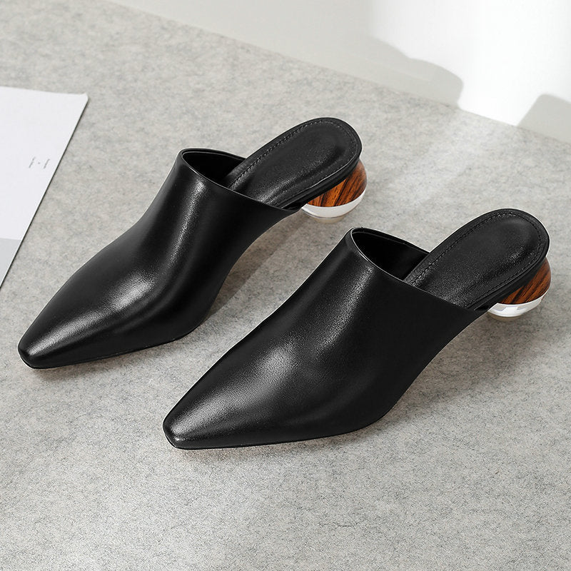 Women's Crystal Accent Pointed Toe Mules