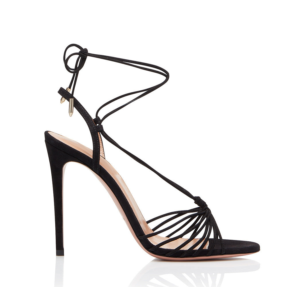 Women's Strappy Fish-Mouth Stiletto Sandals