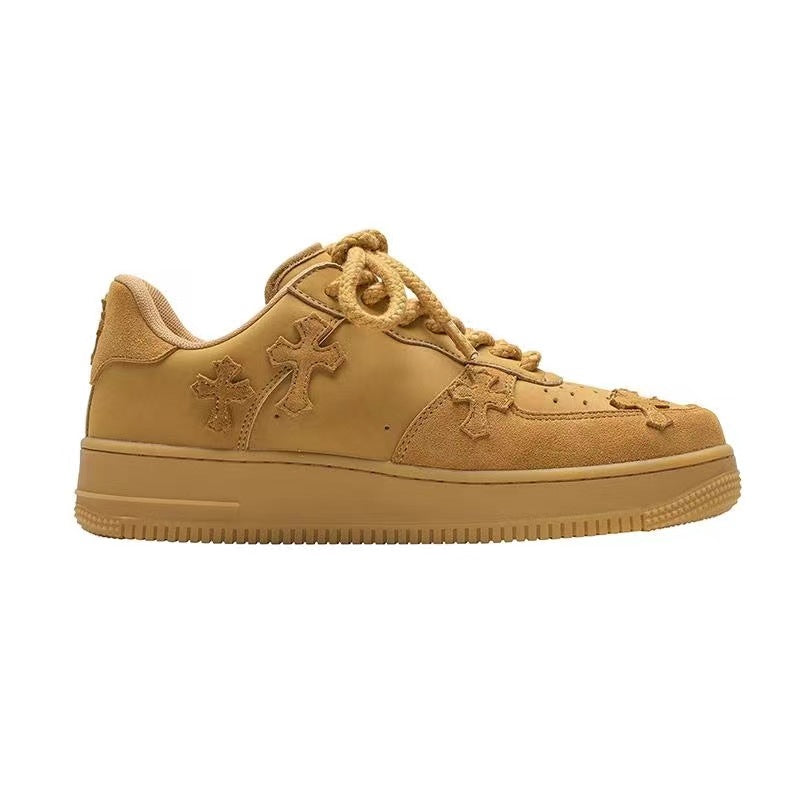 Women's Retro Platform Casual Sneakers Wheat
